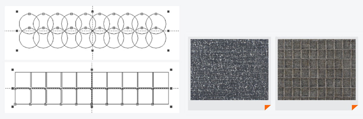 square and circular spot laser texturing