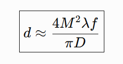 laser spot size calculation formula laser spot size calculation formula